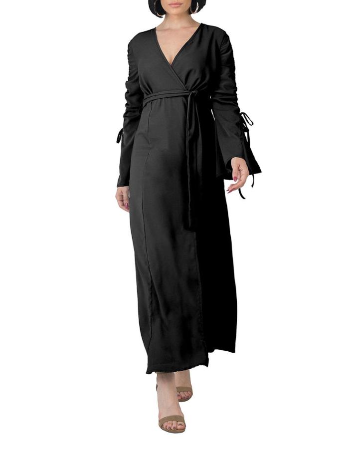 Violeta Ruched-sleeve Wrap