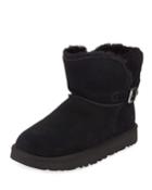 Karel Suede Buckle Boots, Black