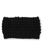 Hat Attack Textured Knit Headband, Black, Women's