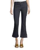 W25 Mid-rise Zip-cuff Flared Ankle Jeans