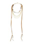 Multi-strand Layered Abalone Choker Necklace,