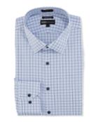 Men's Trim Fit Non Iron Check Stretch-cotton Dress