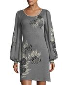 Floral Jacquard Long-sleeve