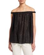Off-the-shoulder Knit Top With