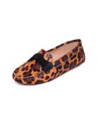 Janie Leopard-print Knotted Ballet Flats