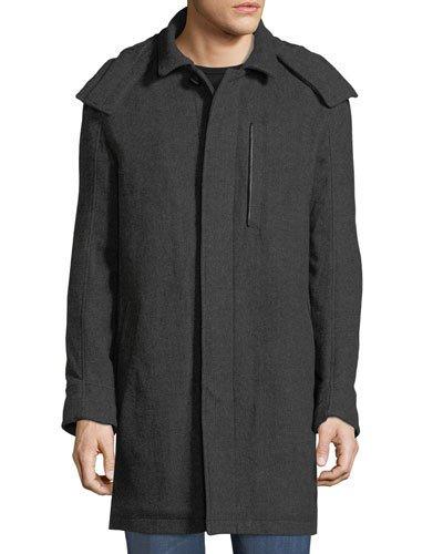 Boulevard Herringbone Coat W/ Removable Hood