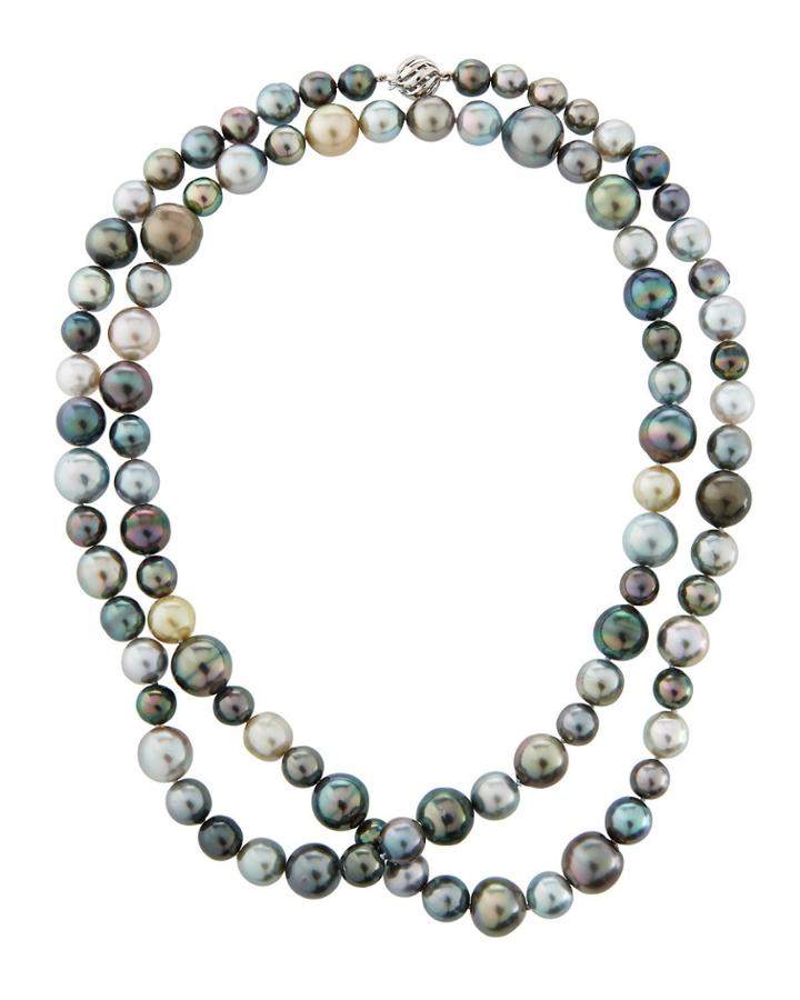 14k Multicolor Tahitian Pearl Necklace