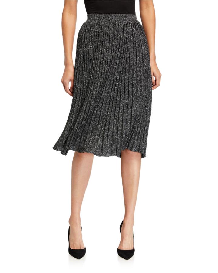 Midi Pleated Full Needle Rib