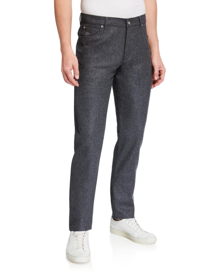 Men's Wool 5-pocket Trousers