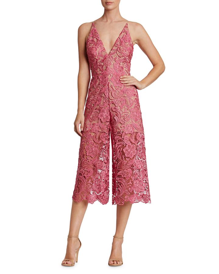 Marion Lace Illusion Culottes Jumpsuit
