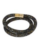Stardust Convertible Crystal Mesh Bracelet/choker, Black,
