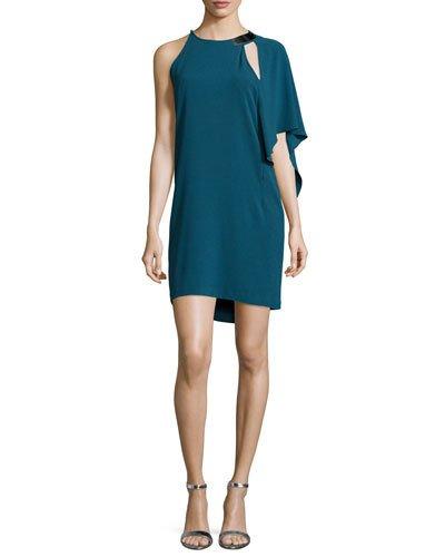 One-shoulder Sheath Dress, Deep