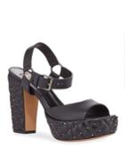 Quilted Leather Platform Rockstud