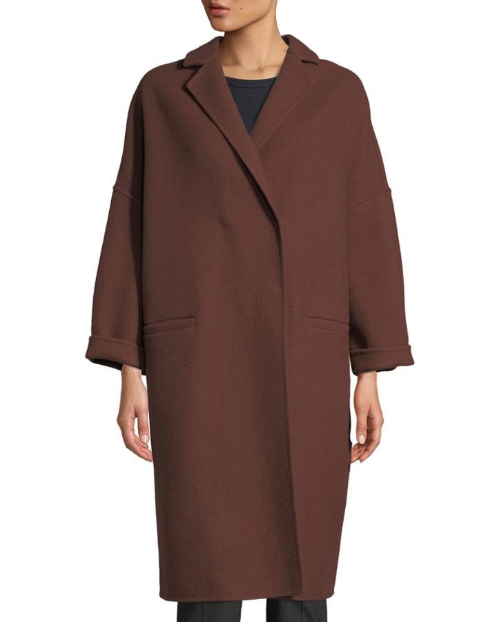 Long-sleeve Egg-shaped Cashmere Coat