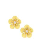 Fiesta Flower Stud Earrings, Yellow
