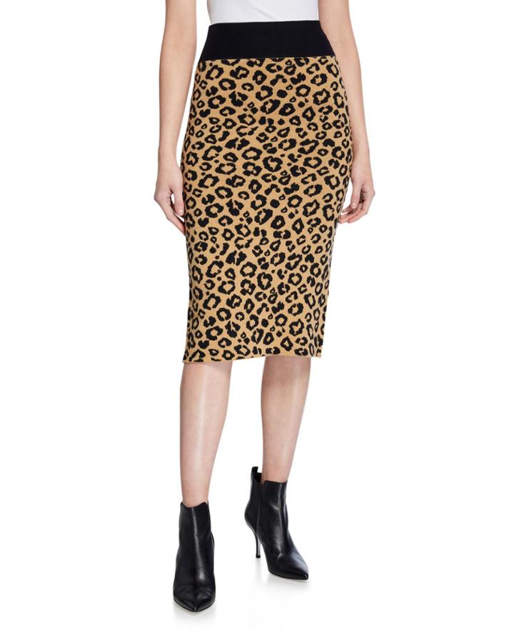 Bethel Leopard-print Wool Pencil
