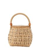 Artisan Bamboo-woven Top-handle Basket Bag