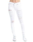 Super Skinny Flap-pocket Distressed Jeans