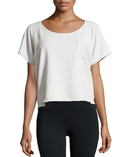 Round-neck Sweatshirt Tee, Gray