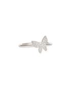18k White Gold Diamond Butterfly Ring,