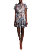 The Midnight Floral Ruffle