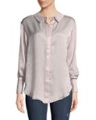 Two-sided Button Front Blouse