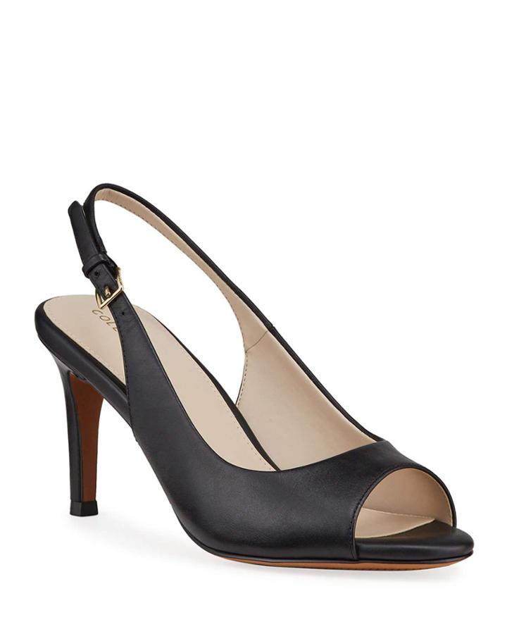 Maya Grand Peep-toe Slingback Pumps