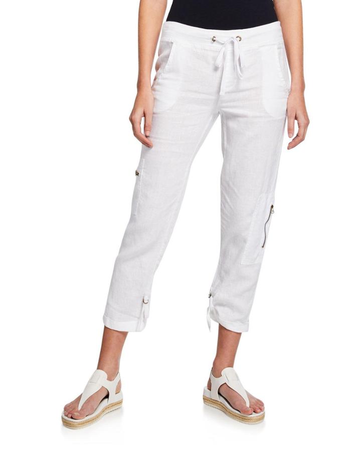 Aaron Straight-leg Tab Cropped Pants