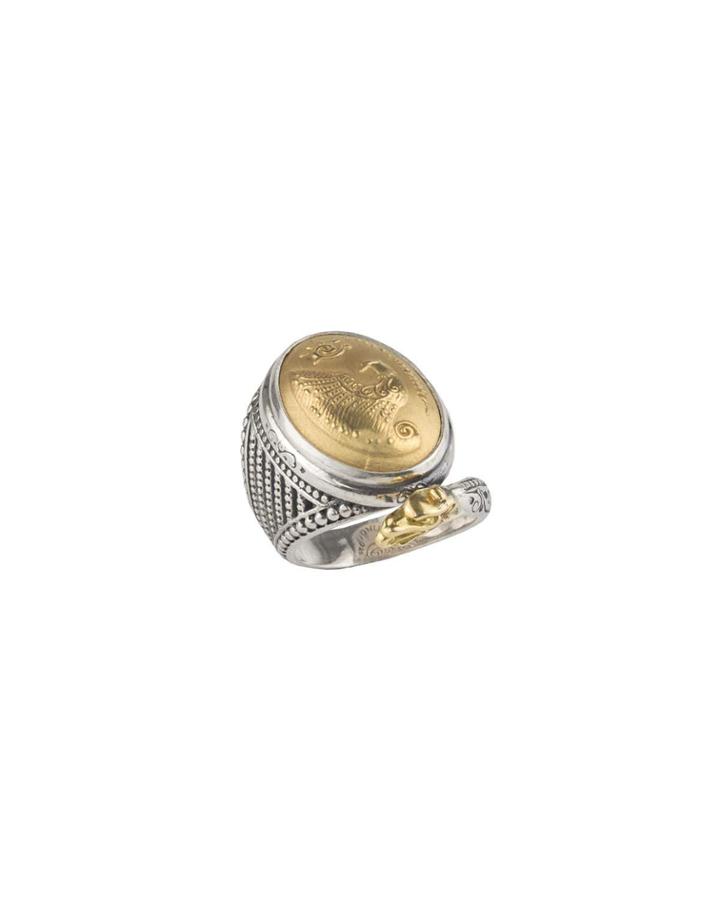 Two-tone Oval Ring,