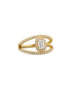 18k Split Diamond Ring, Size