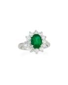 18k Emerald Diamond
