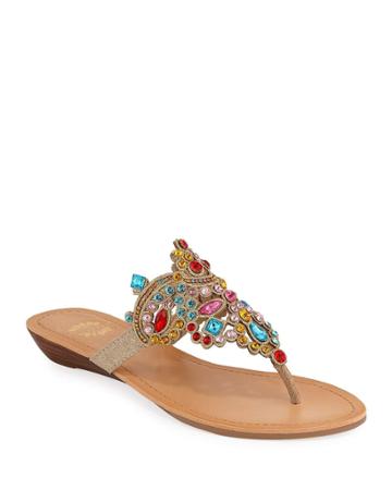 Amee Crystal-embellished Thong
