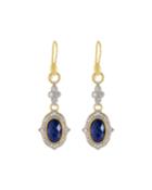 18k Moroccan Doublet Oval Drop Earrings