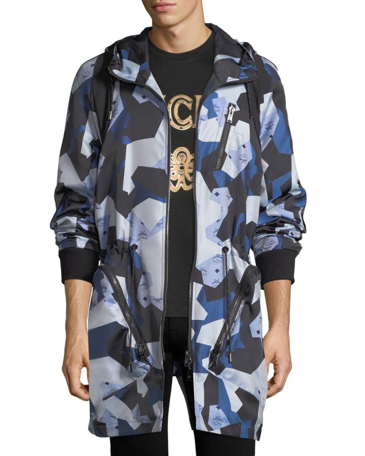 X Cr Collection Visetos Jacquard Parka Jacket