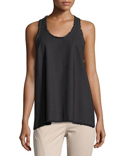 Tropical Wool Fringed-trim