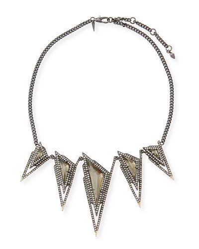 Crystal Spike Bib Necklace