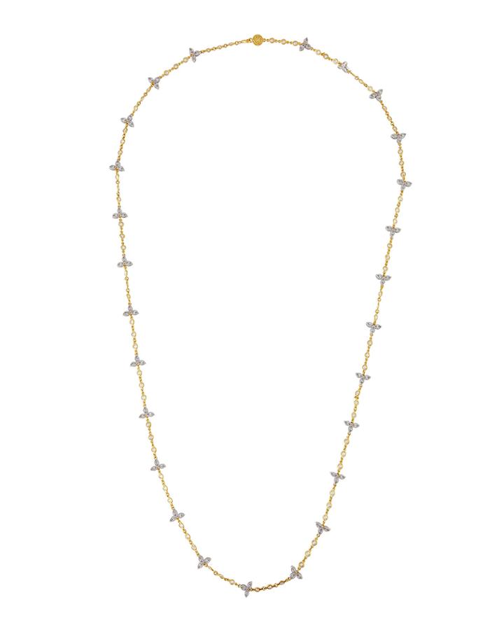 Fleur Bloom Petal Clover Station Necklace