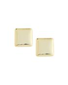 Polished Square Button Earrings