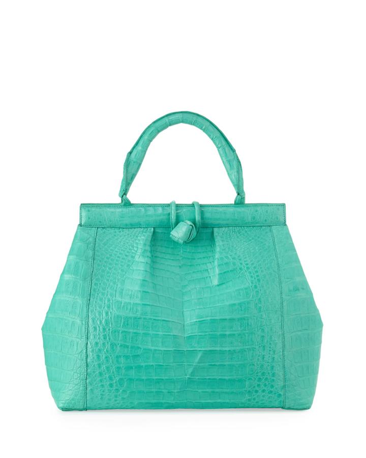 Nancy Gonzalez Crocodile Small Knotted Tote Bag,