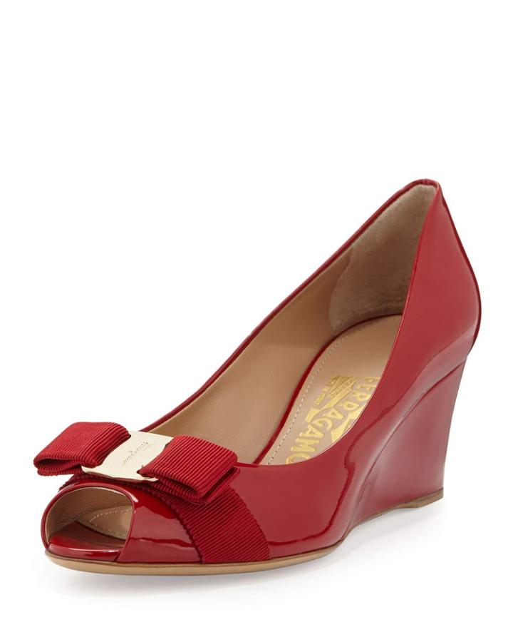 Mid-wedge Pumps, Rosso