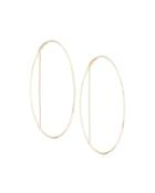 Eclipse 14k Gold Wire Hoop Earrings,