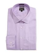 Non-iron Trim-fit Grid Dress Shirt,