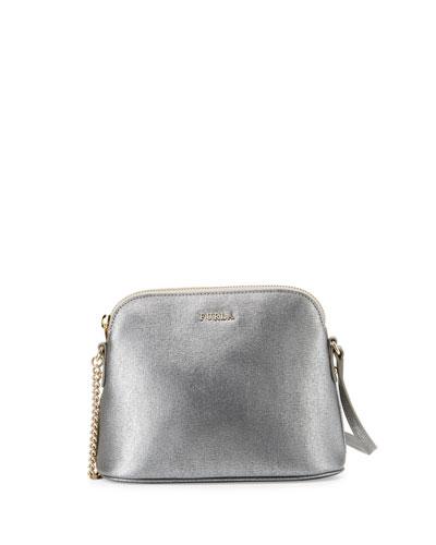 Miky Leather Dome Crossbody Bag,