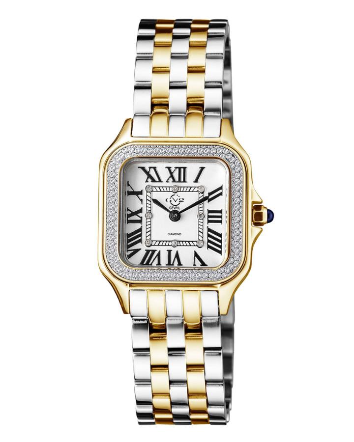 Milan 27.5mm Square Watch W/ Bracelet Strap, Two-tone