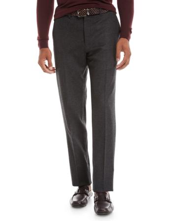 Men's Wool-cashmere Flat-front Trousers