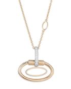 18k Rose Gold Classica Oval & Diamond Necklace