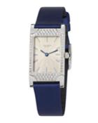 Rectangular Watch W/ Diamond Pave & Nylon