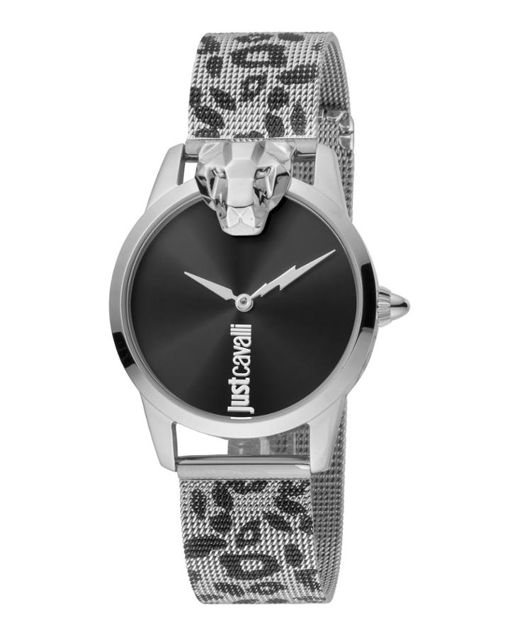 3d Animal Watch W/ Mesh Strap, Black/steel