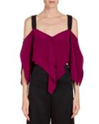 Bach Cropped Handkerchief-hem Top