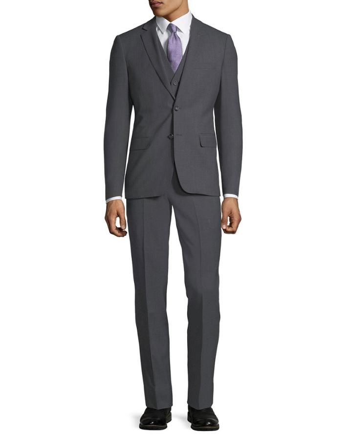 Slim-fit Vested Stretch Three Piece